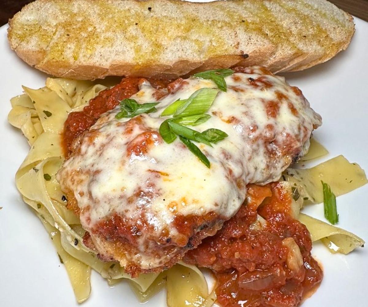 chicken parm at Gather in Atmore, AL