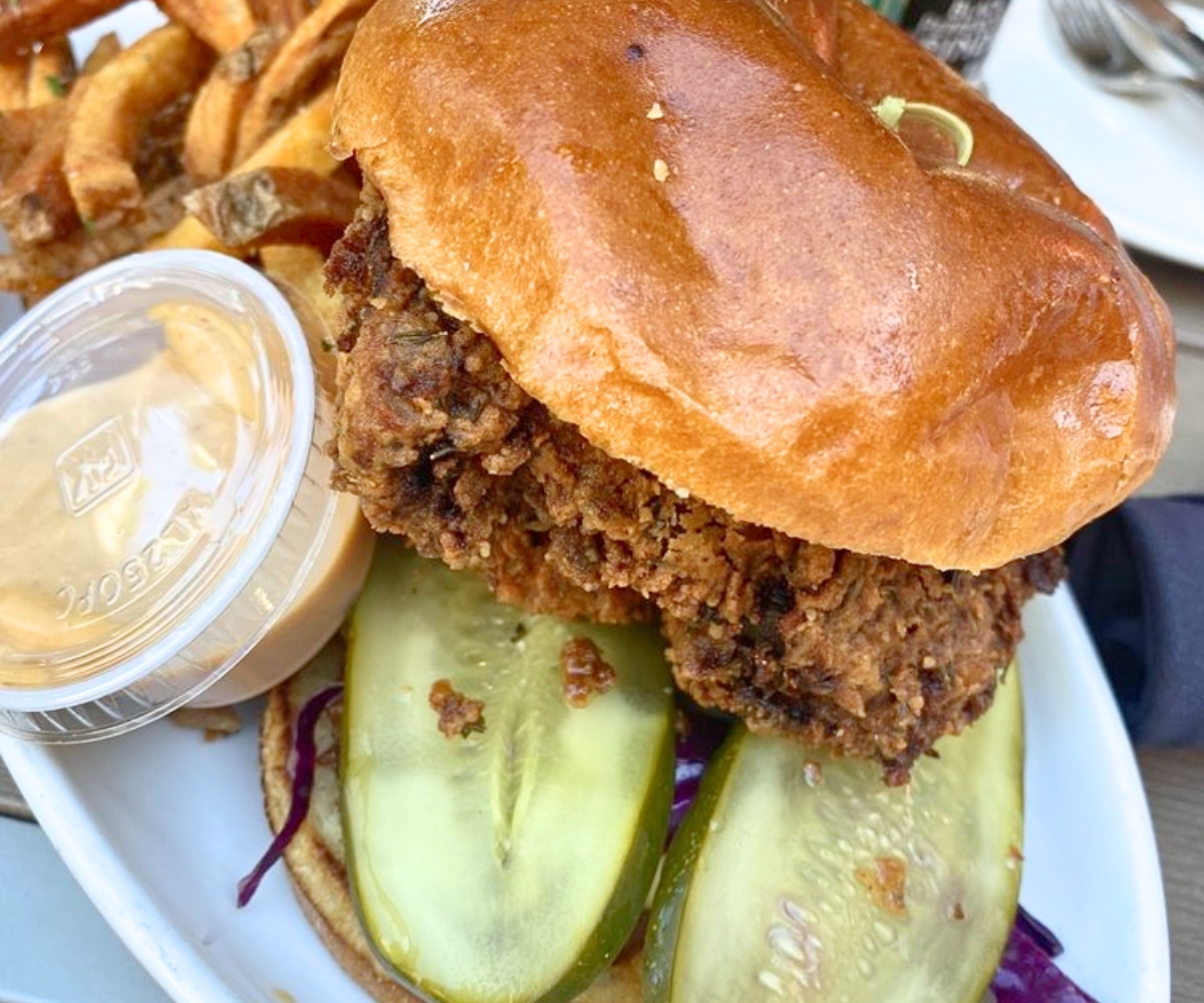 fried chicken sandwich at The Fairmount in Cleveland Heights, OH