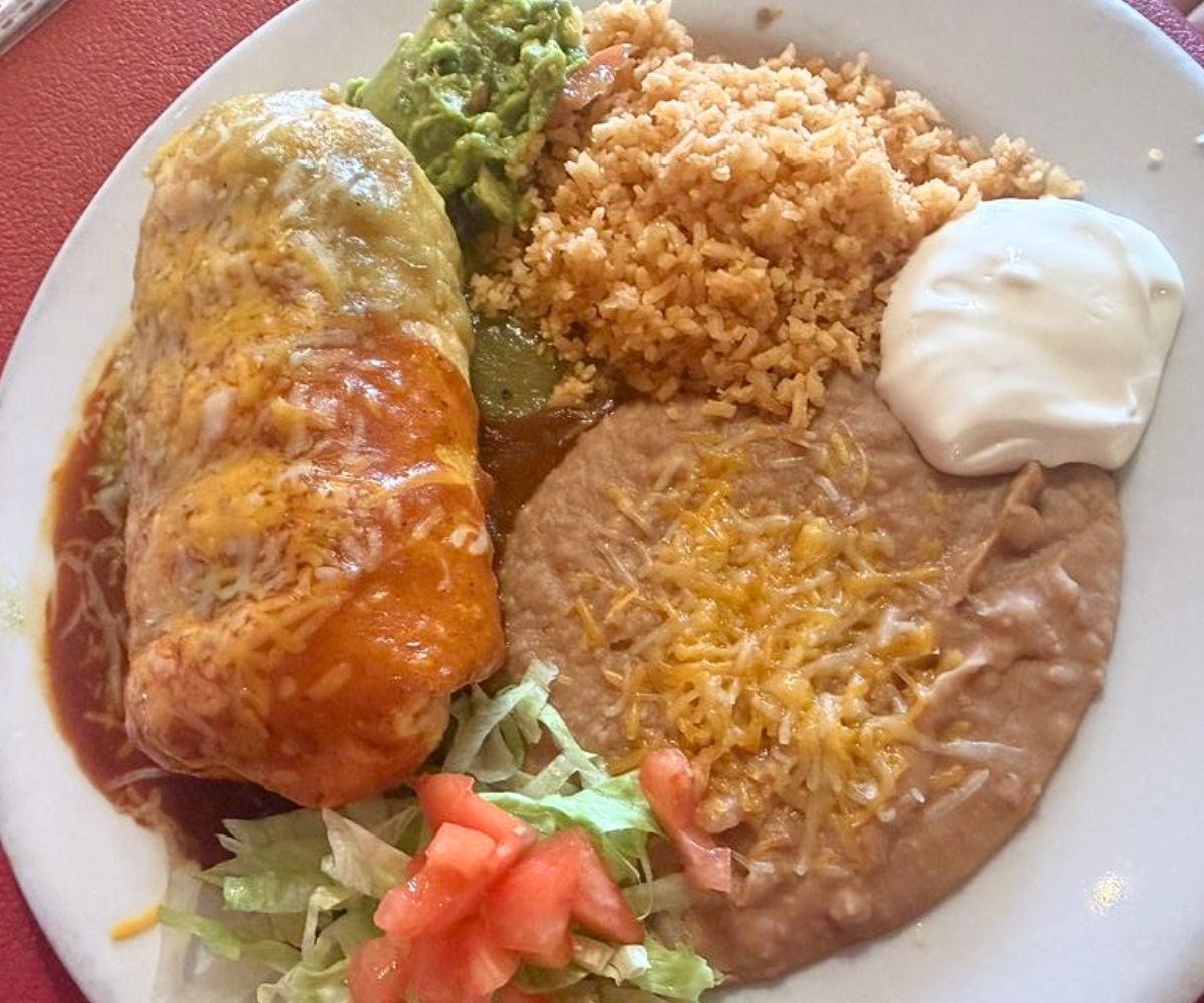 Chimichanga Plate at Rizo's Restaurant in Alamogordo, New Mexico