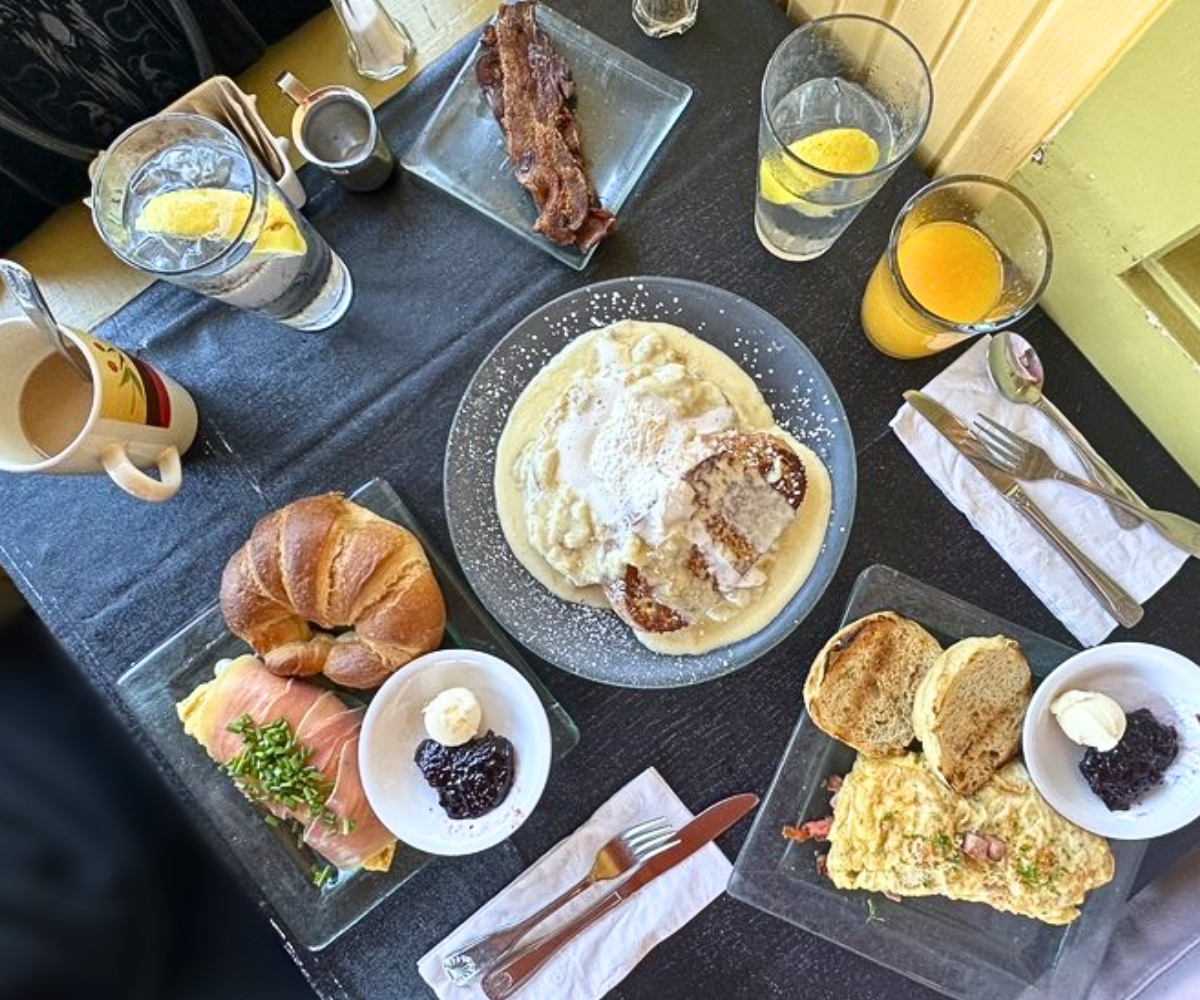 spread at La Maison Cafe in Newport, OR