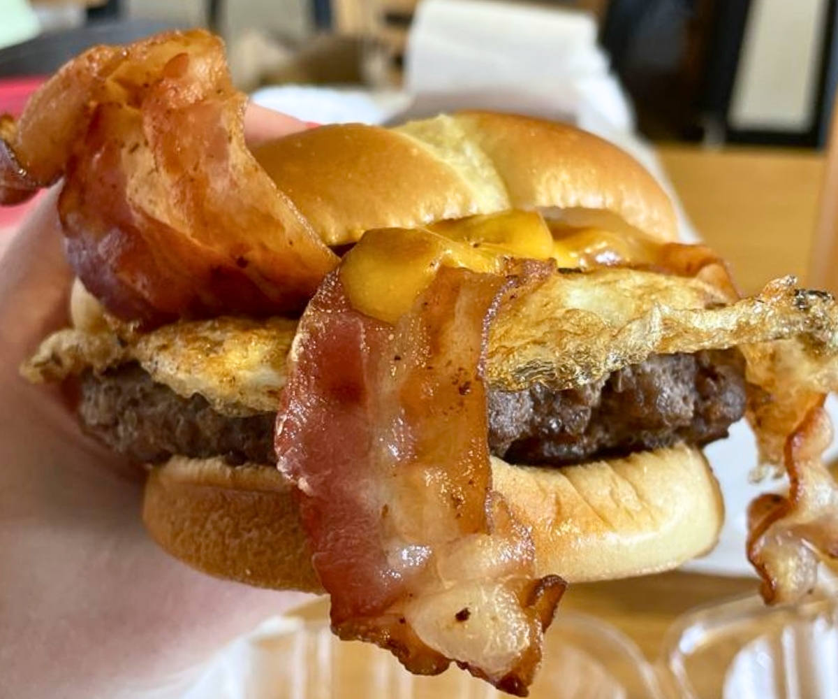 Breakfast Burger at MoJoe's Burger Joint in Raleigh, NC