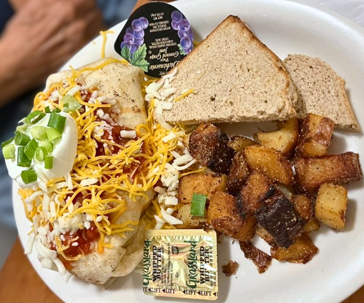 Chorizo Sausage Burrito at Brother Juniper's in Memphis, Tennessee