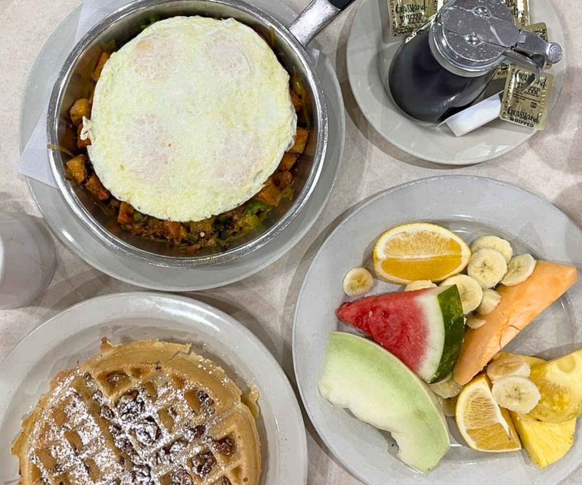 spread at Lux Cafe in Battle Creek, Michigan