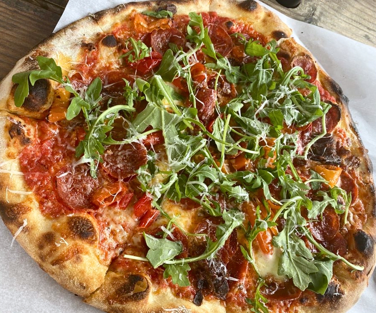 pizza at Blewett Brewing in Leavenworth, Washington