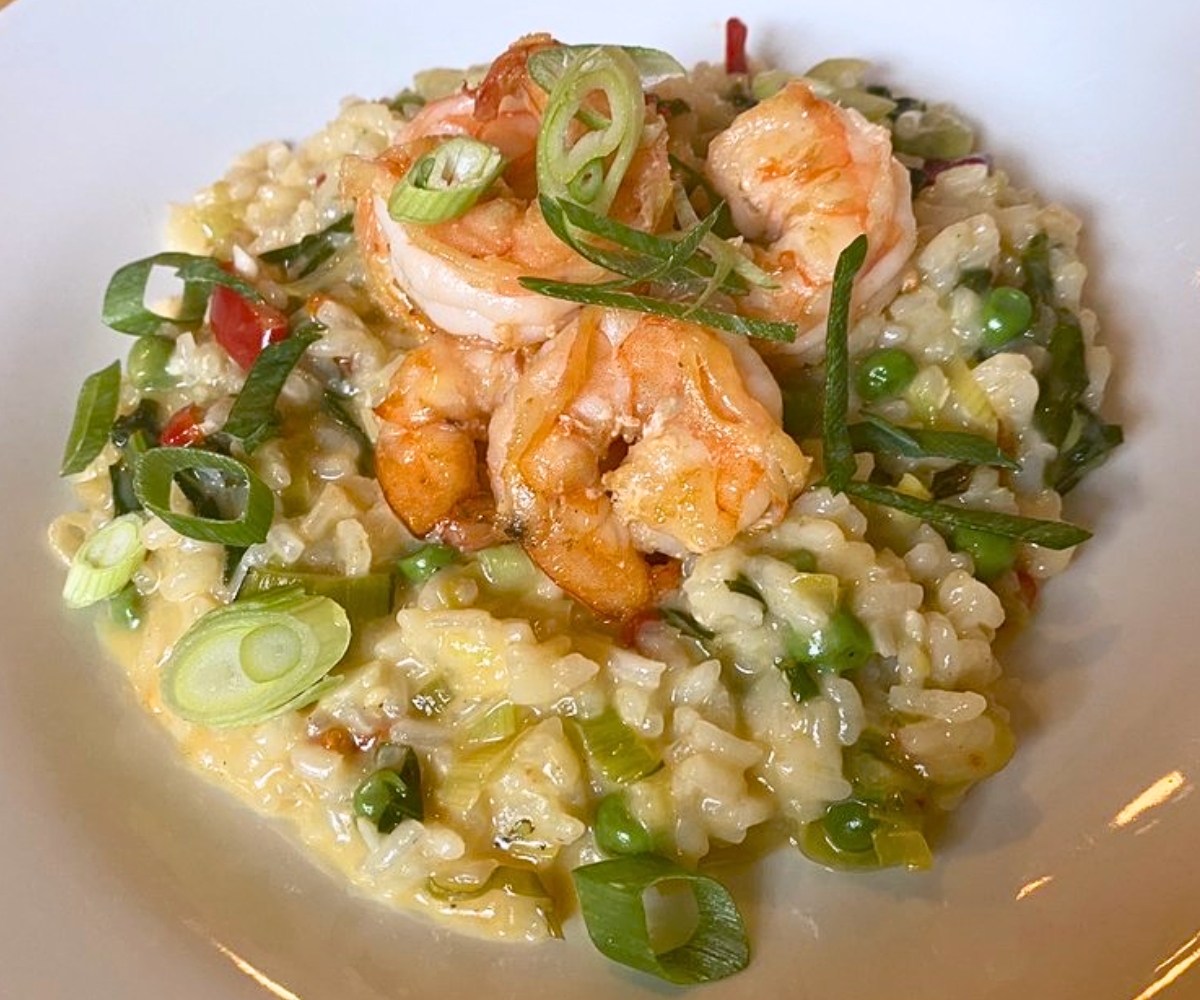 Shrimp Risotto at Three Forks Grille in Columbia Falls, Montana
