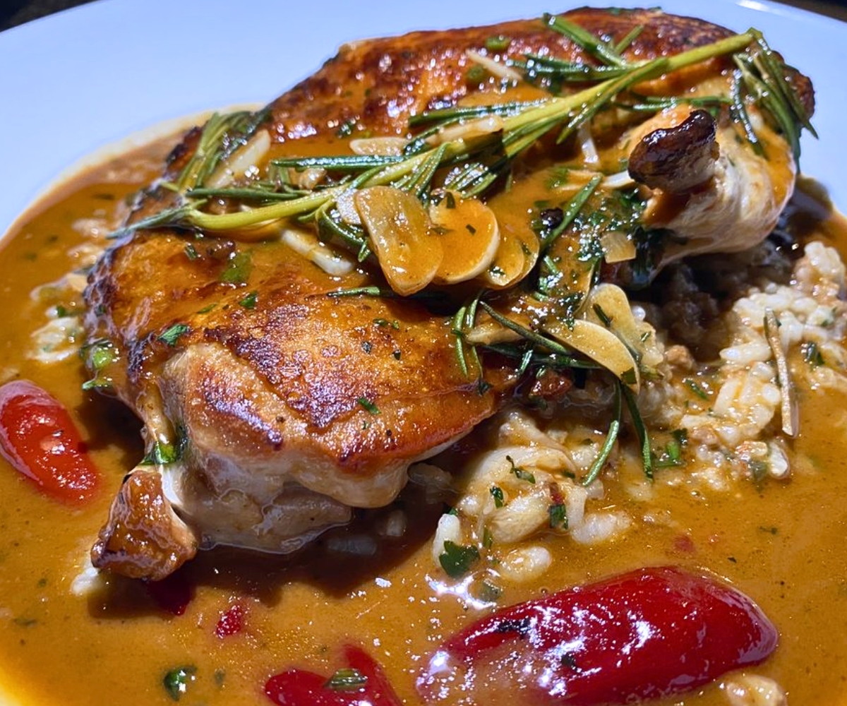 Chicken Scarpariello at Brick Walk Tavern in Fairfield, Connecticut