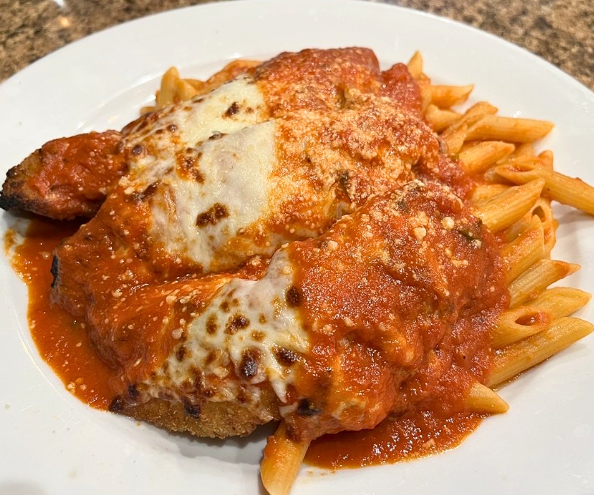 Chicken Parmesan at Petrillo's Italian Kitchen in Peabody, Massachusetts