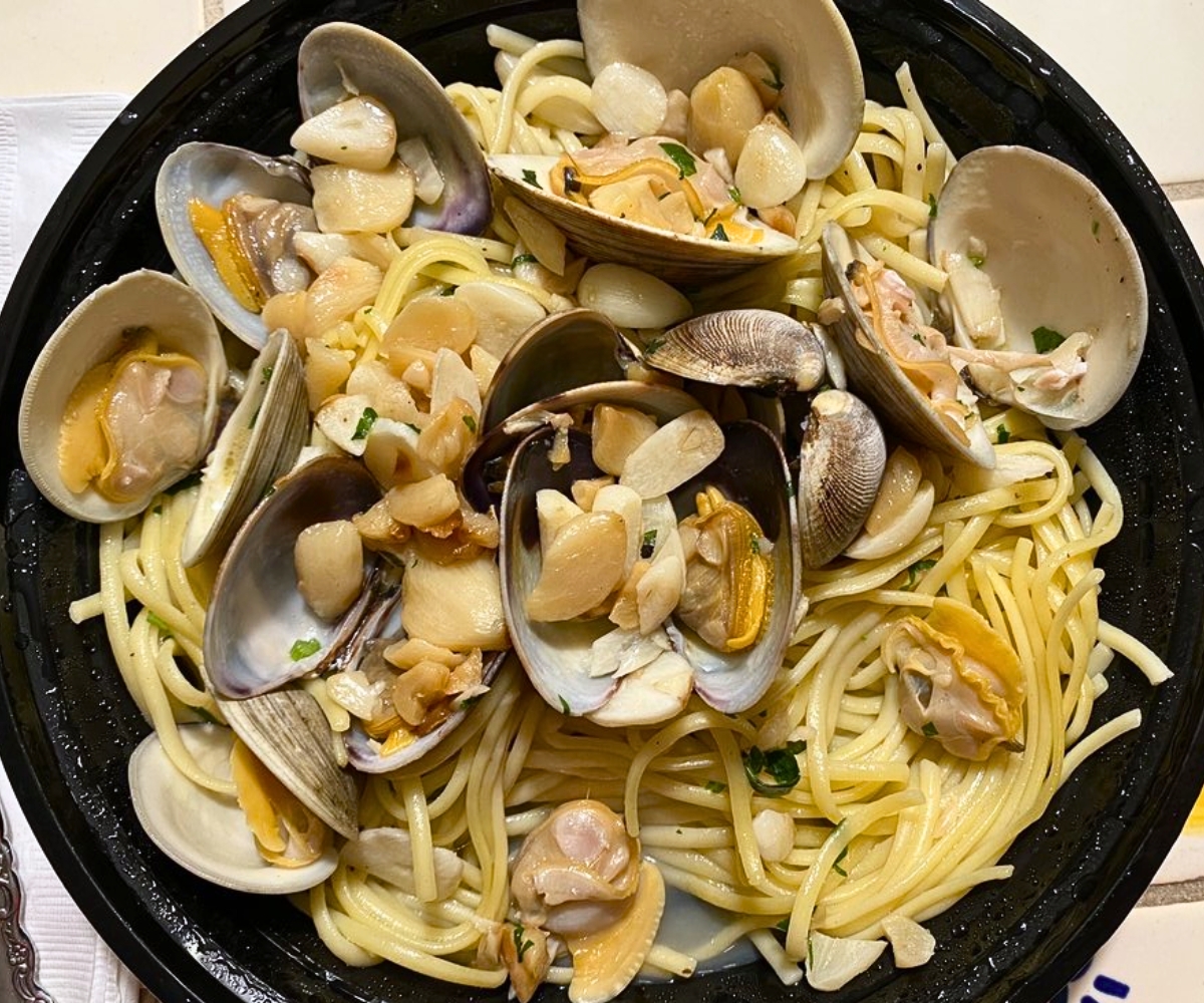 Linguine with Clams at Brick Walk Tavern in Fairfield, Connecticut