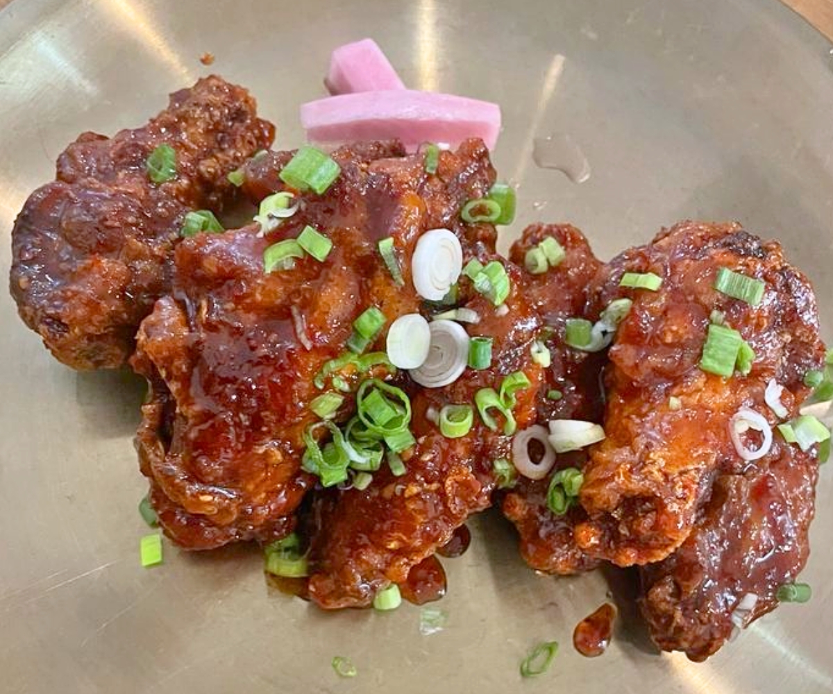korean fried chicken wings at Bapsang in North Kingstown, RI