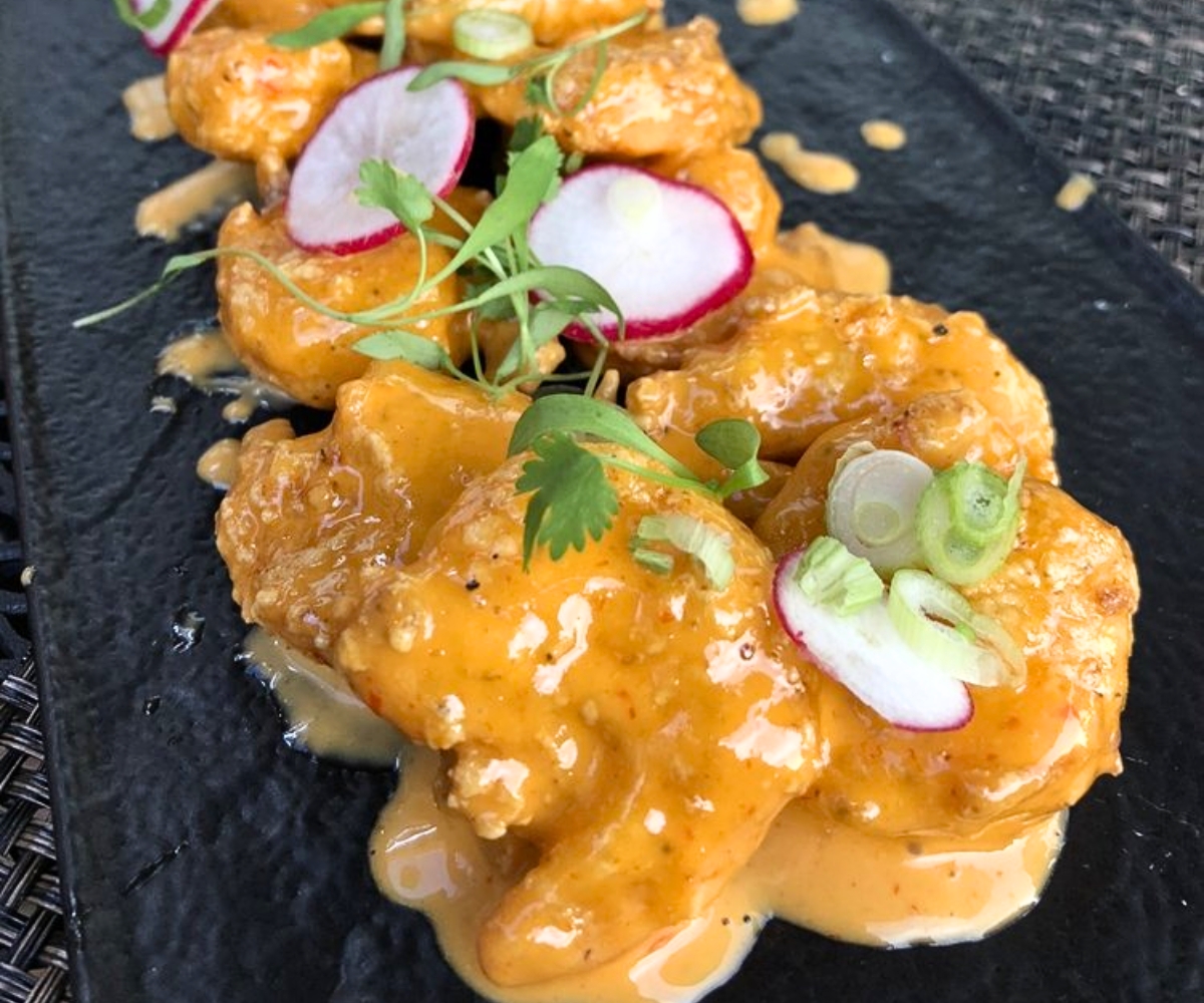 Chili Garlic Crispy Shrimp at Brick Walk Tavern in Fairfield, CT
