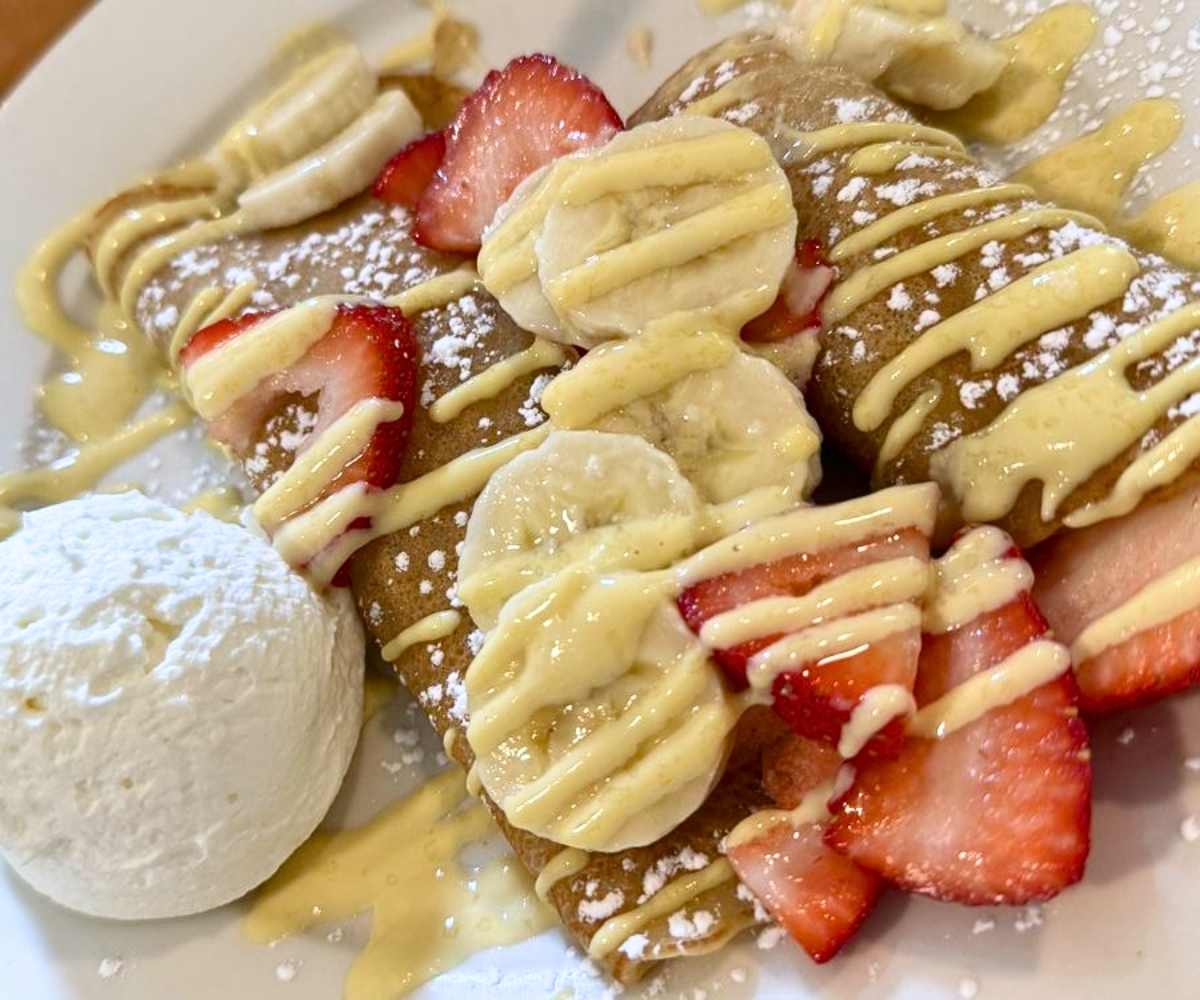 Strawberry Banana Crème Crepe at The Cubby Hole in Moorestown, NJ