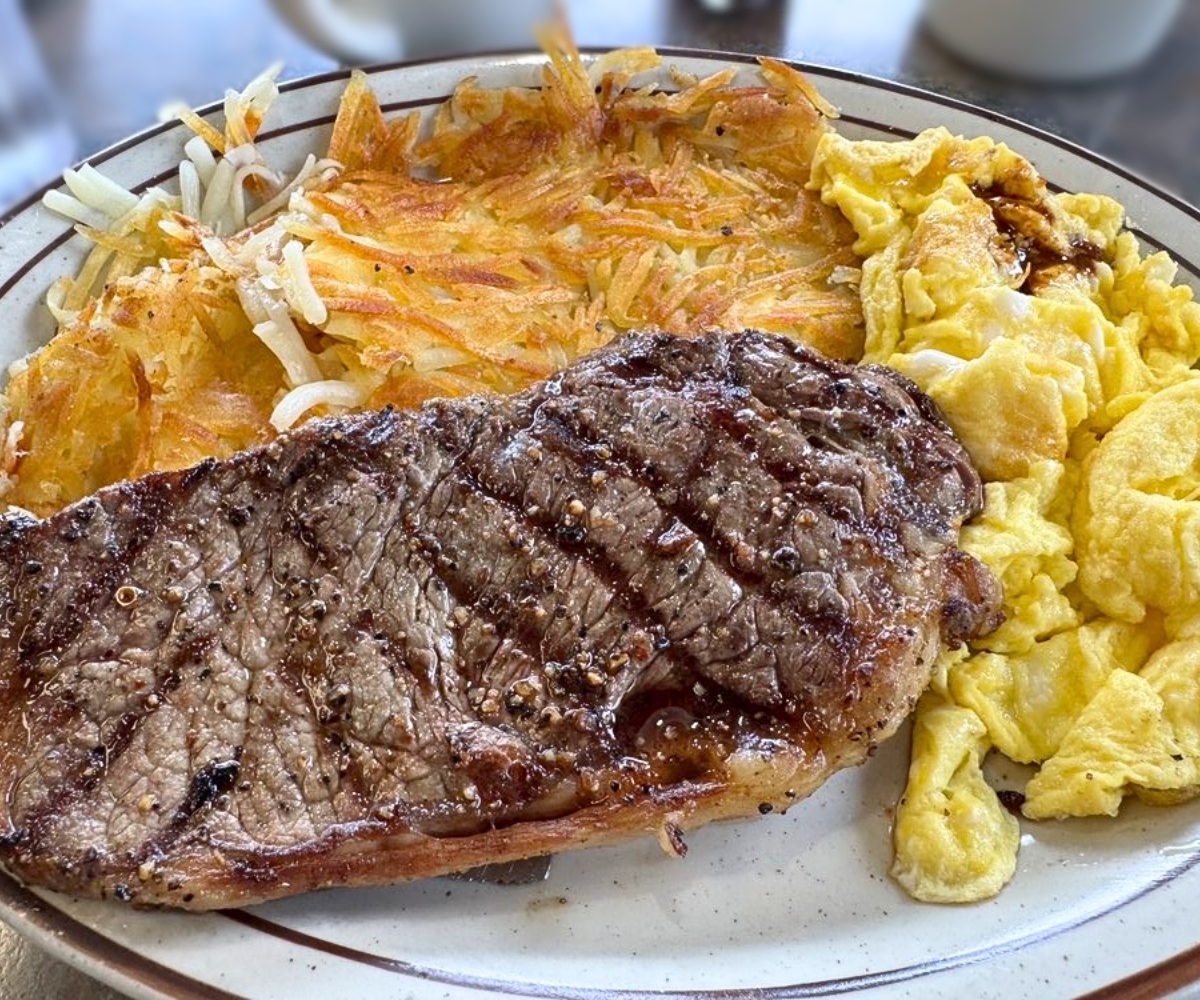 New York Steak and Eggs at Southside Grill in Anchorage, Alaska