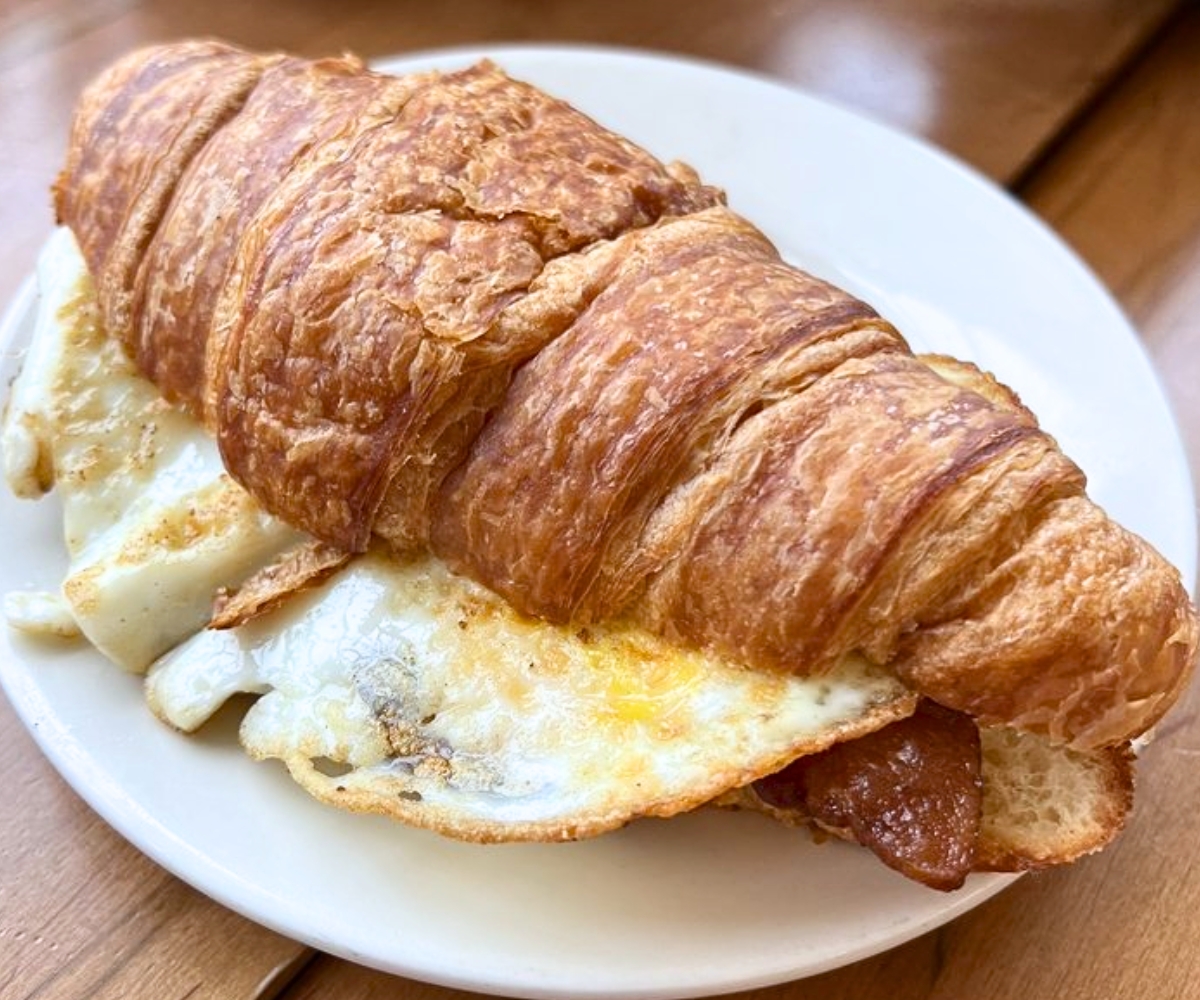 Croissant Breakfast Sandwich at The Cubby Hole in Moorestown, NJ