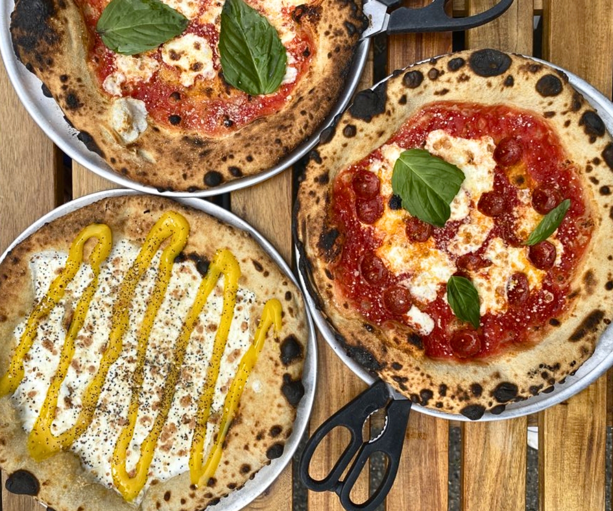 pizzas at The Parlor in Dobbs Ferry, New York