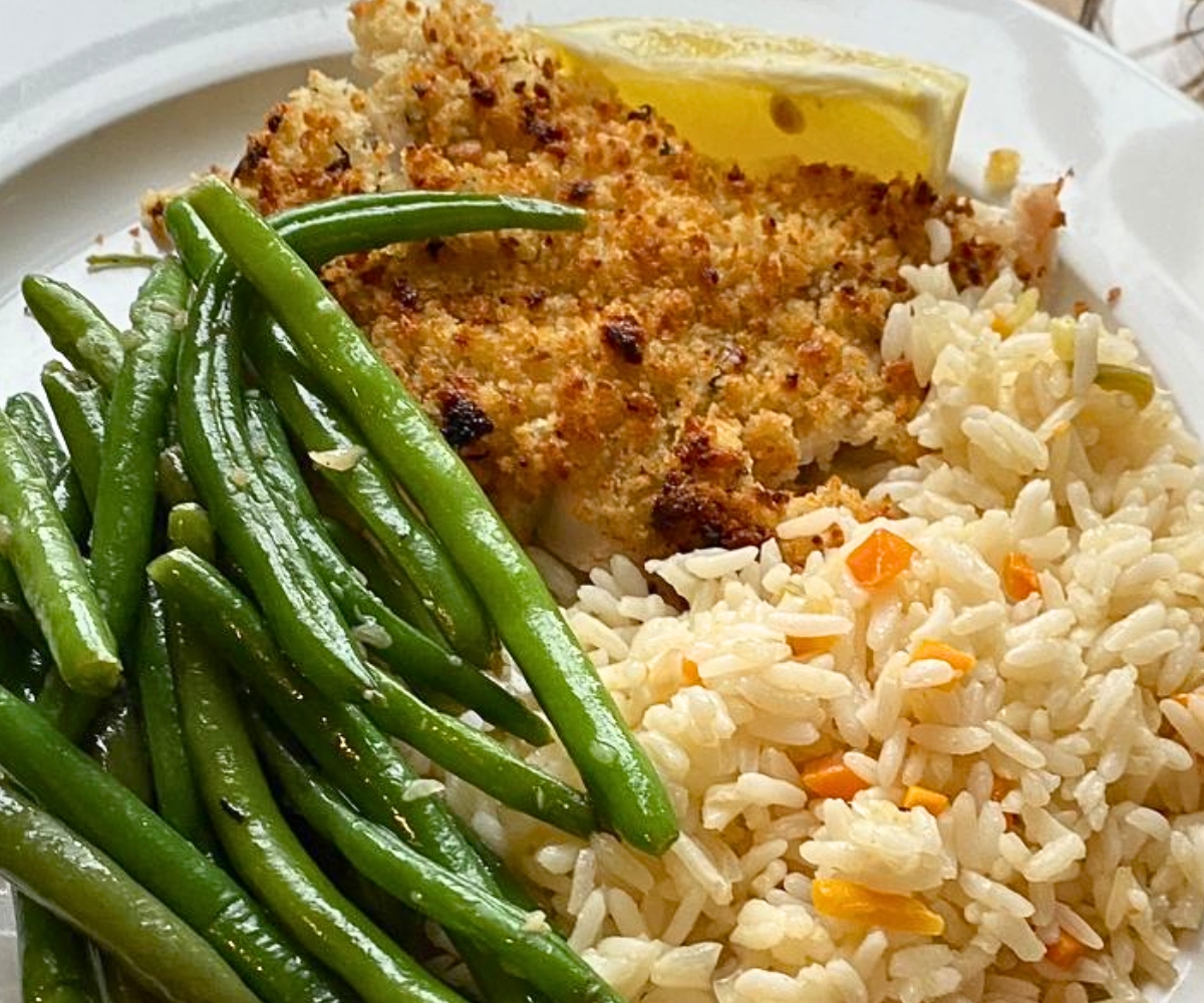 Baked Haddock at Robert's Maine Grill in Kittery, Maine