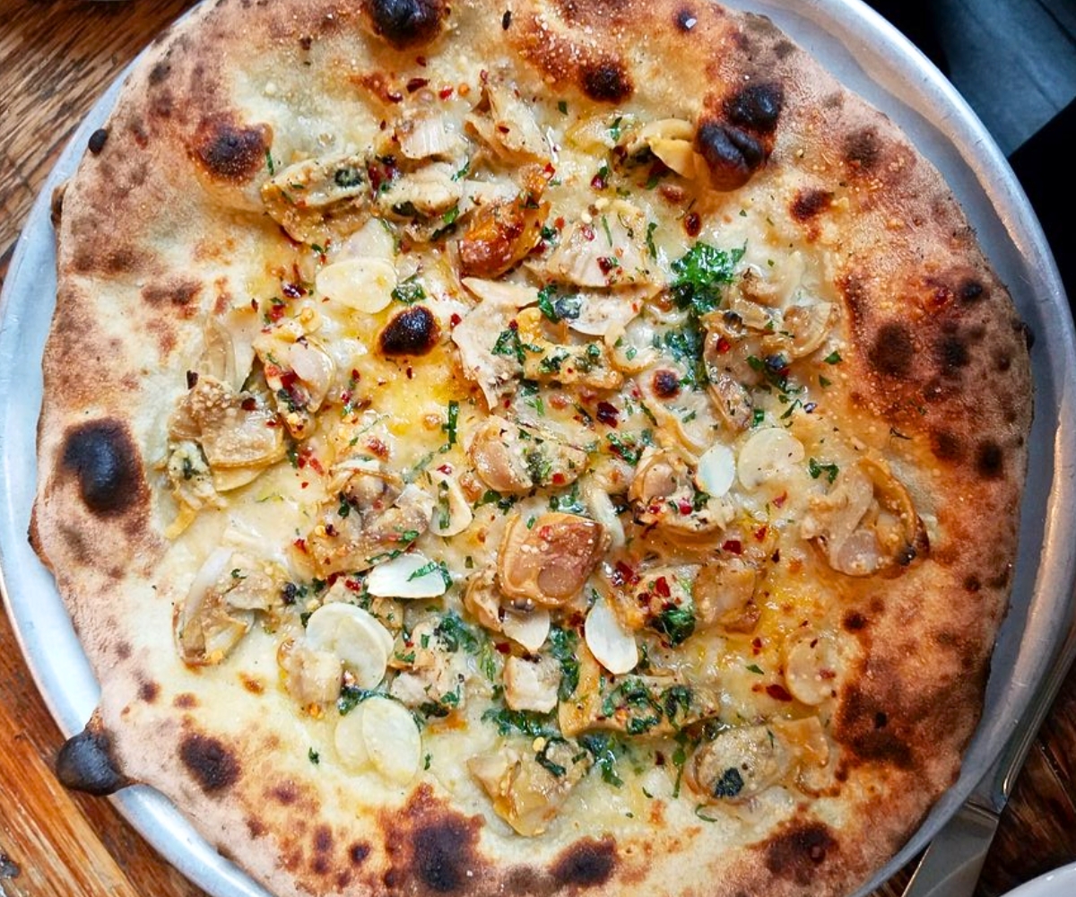 Clam Pizza at The Parlor in Dobbs Ferry, New York