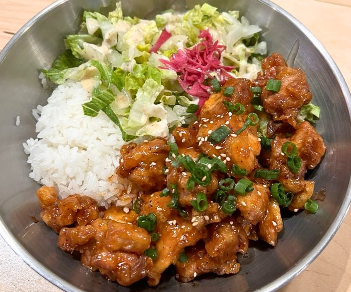 Sweet & Tangy Chicken Rice Bowl at The Angry Korean in South Jordan, UT