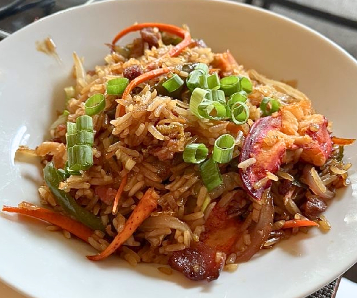 Lobster and Bacon Fried Rice at Aspen Restaurant and Bar in Old Saybrook, CT
