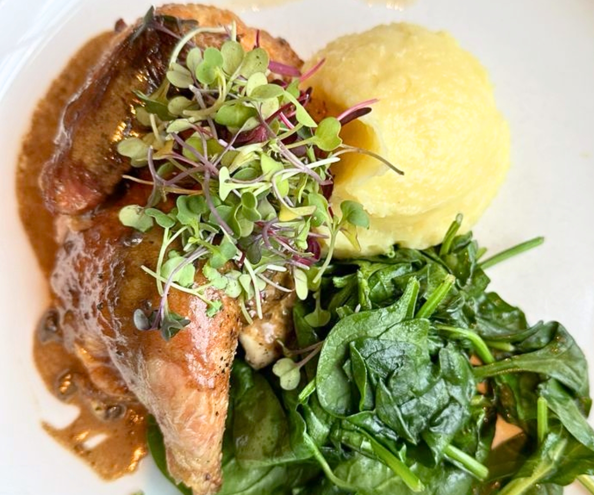 Herb-Roasted Half Chicken at Aspen Restaurant and Bar in Old Saybrook, CT