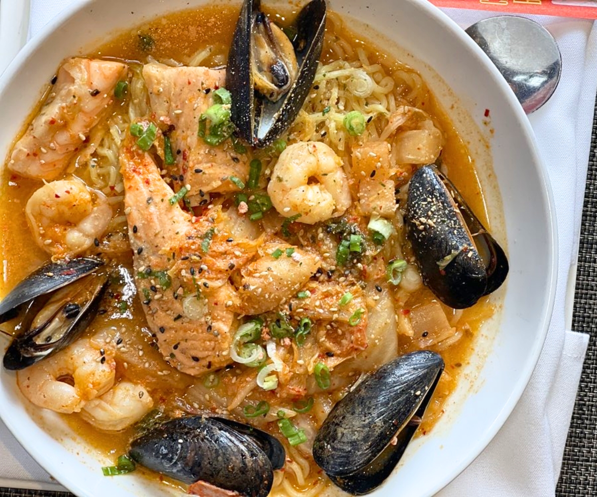 seafood entree at Aspen Restaurant and Bar in Old Saybrook, Connecticut