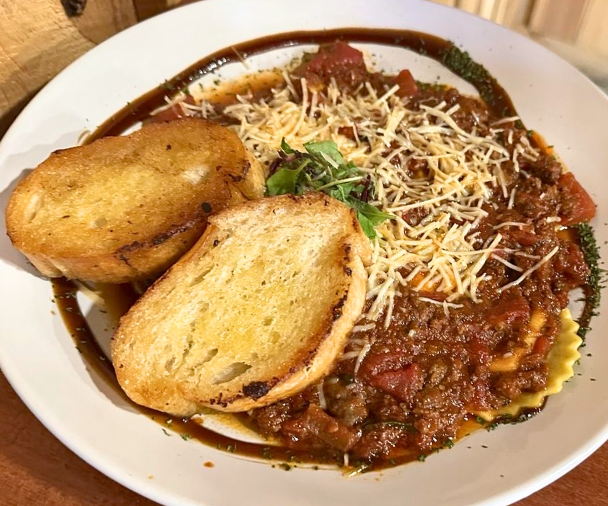 Buffalo Bolognese Ravioli at Salty Steer in Wall, South Dakota