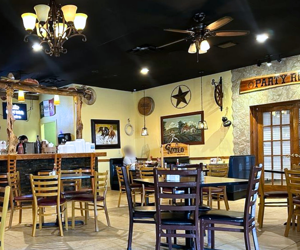 interior of Rodeo Mexican Restaurant in Baseshor, KS