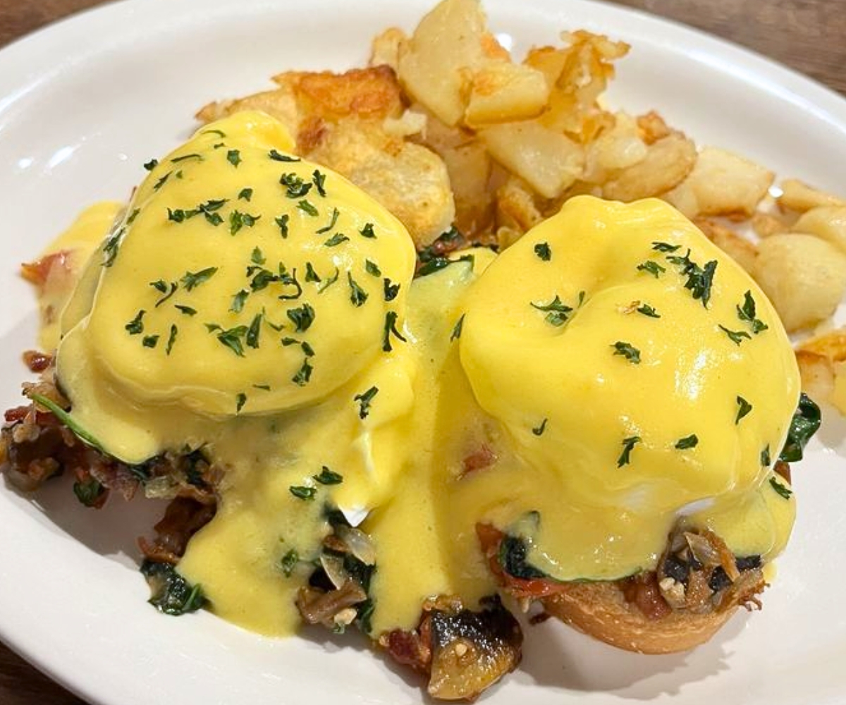 French Eggs Benedict at Orchard Cafe in Odenton, Maryland