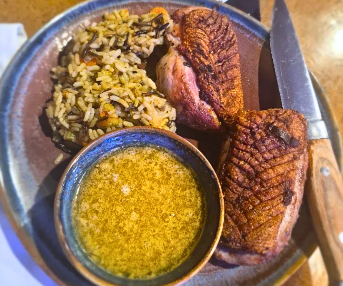 duck at The Quarry Restaurant in Mason City, IA