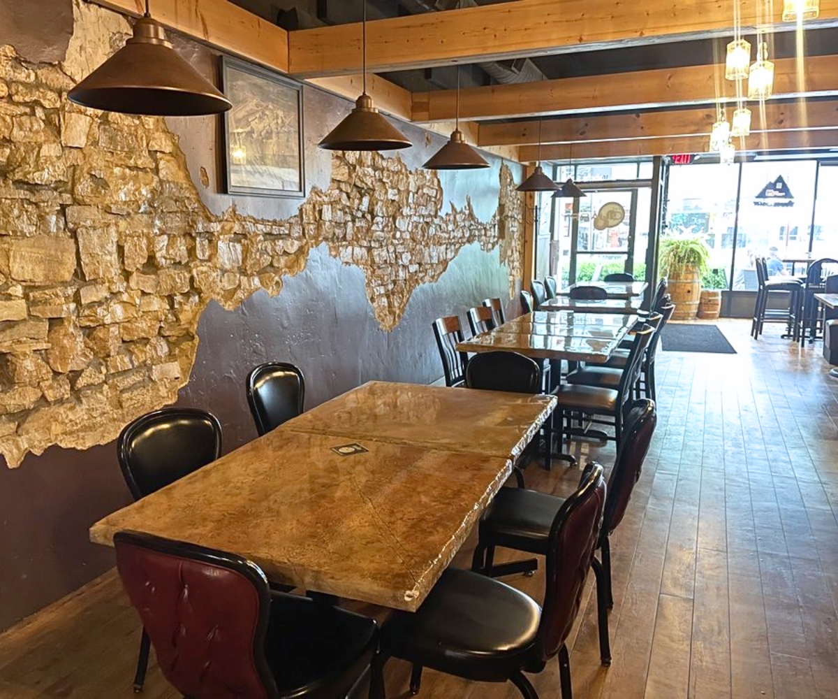 interior of The Quarry Restaurant in Mason City, IA