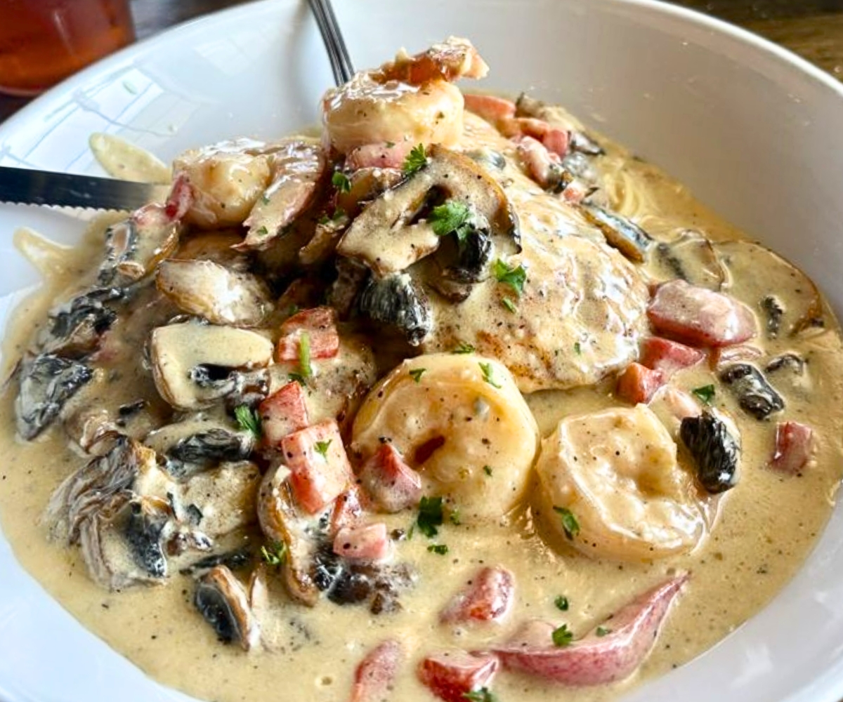 Blackened Chicken and Shrimp Gorgonzola at Venezia's in Russellville, Arkansas