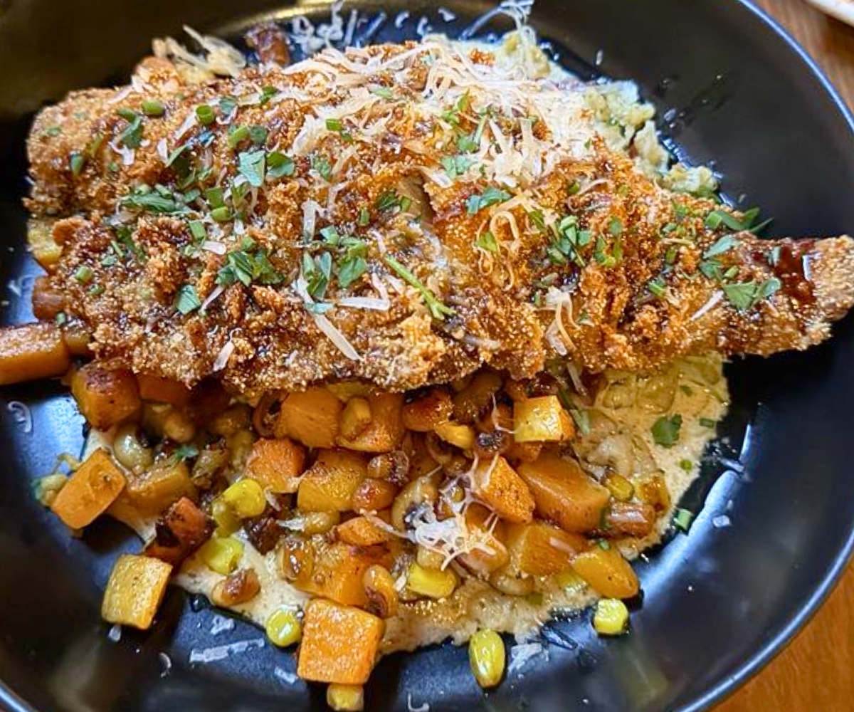 Cornmeal Crusted Rockfish at Alma Bea in Shepherdstown, WV