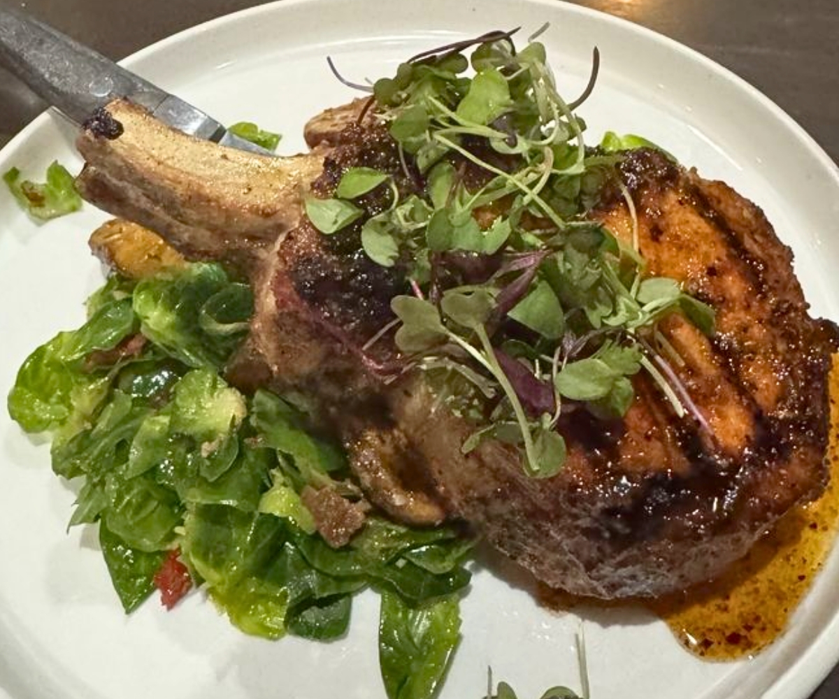bone-in pork loin at Prime On The Nine in Dodge City, KS
