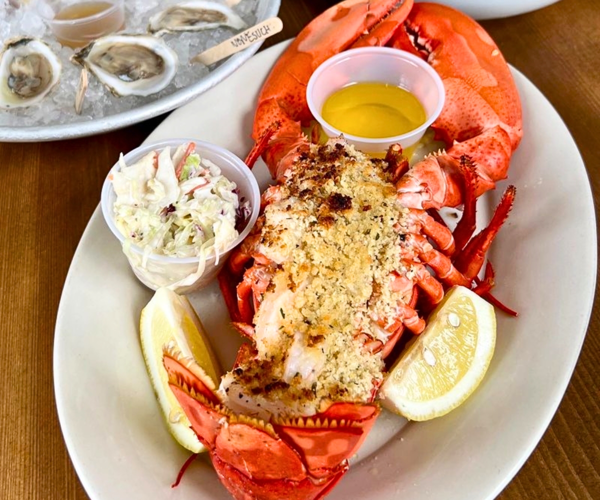 Stuffed Lobster at Robert's Maine Grill in Kittery, ME
