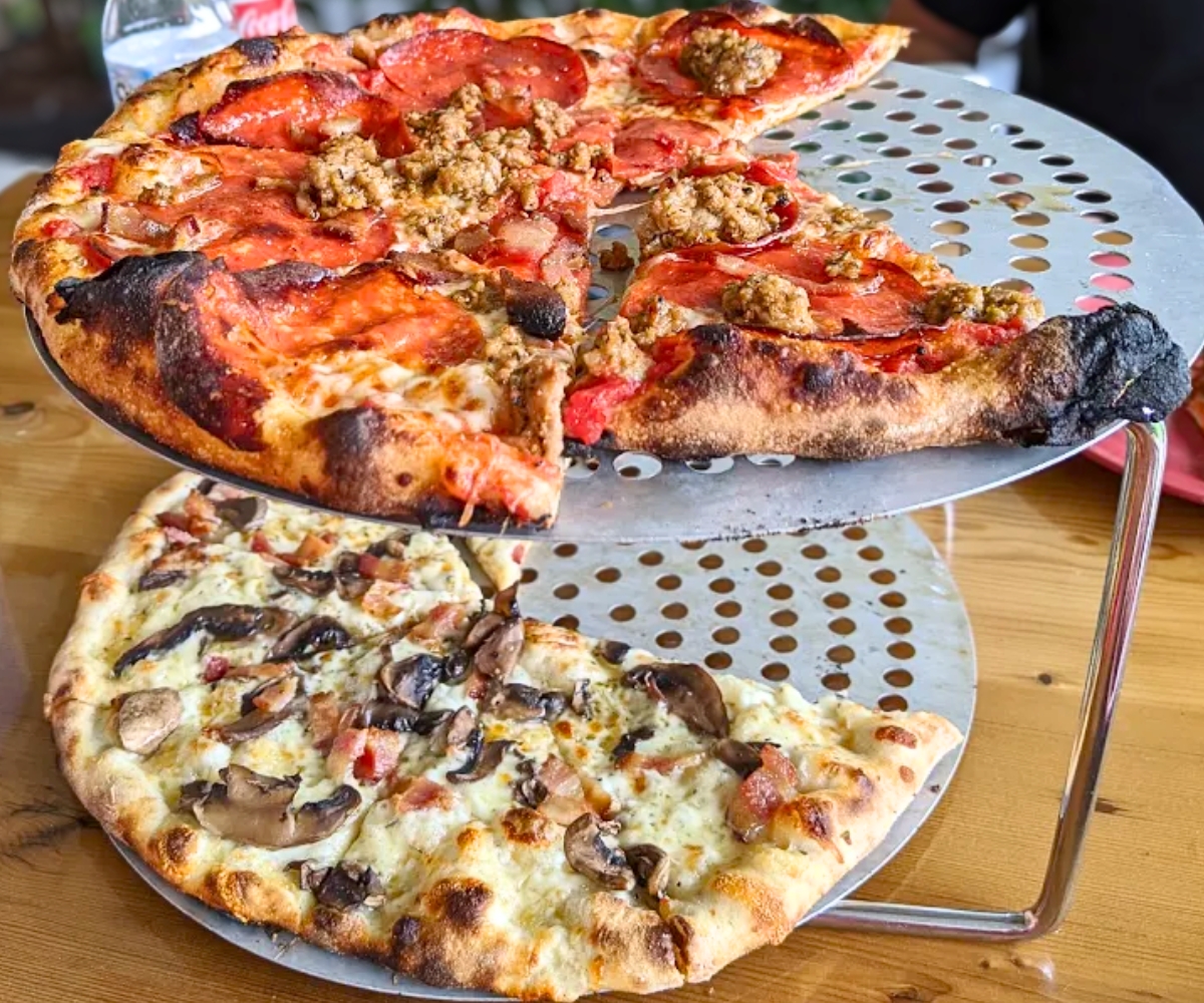 pizzas at Folino's Pizza in Shelburne, VT