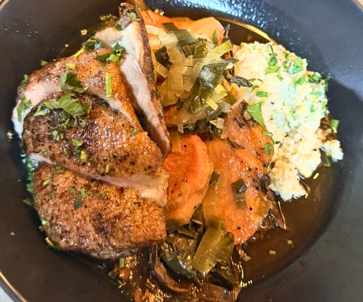 smoked duck breast at Alma Bea in Shepherdstown, West Virginia