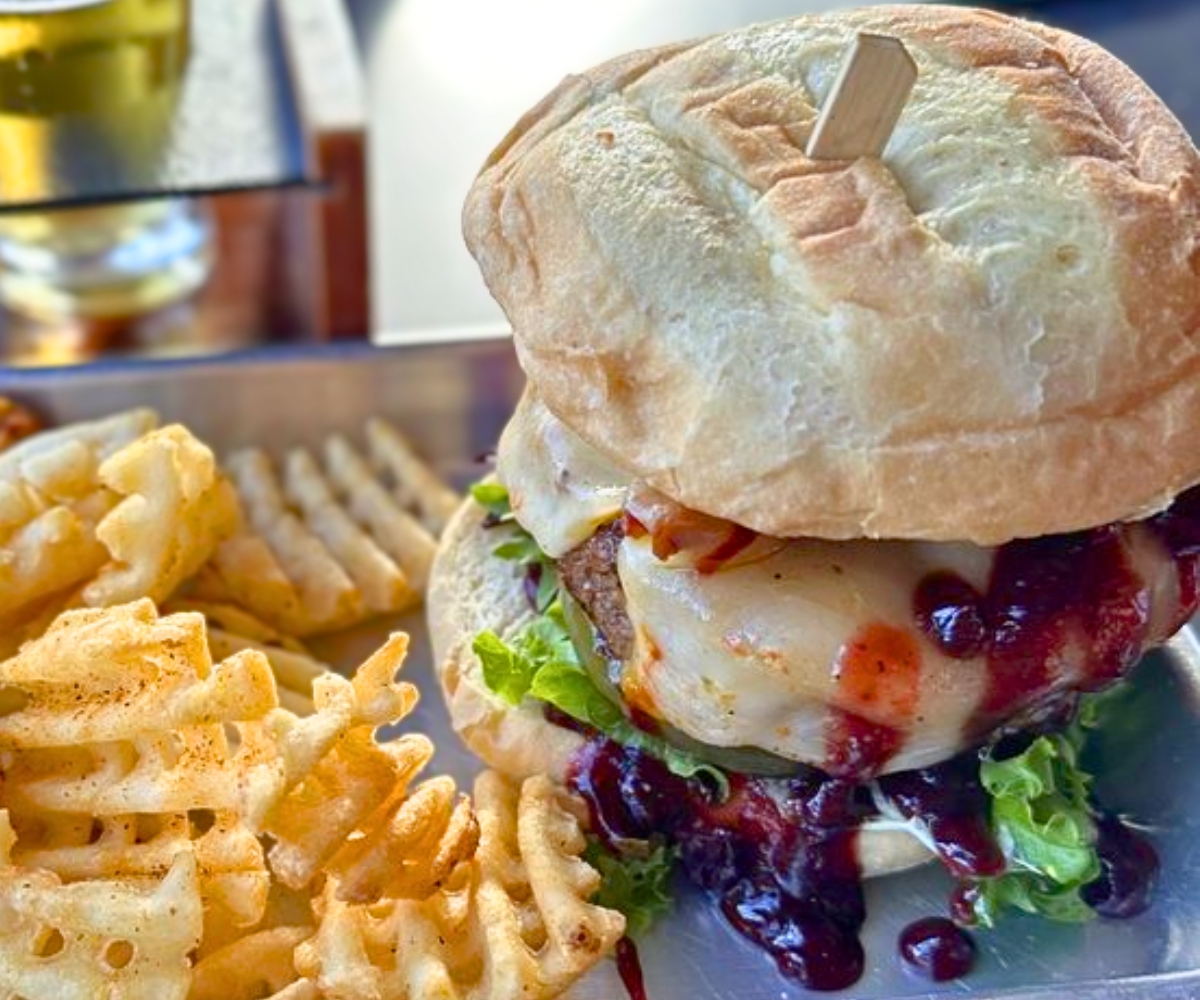Blackberry BBQ Burger at Black Barley Kitchen & Taphouse in Kathleen, Georgia