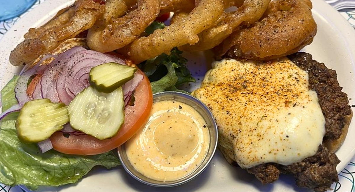 Cajun Burger at Hot Rods 50's Diner in Alcoa, TN
