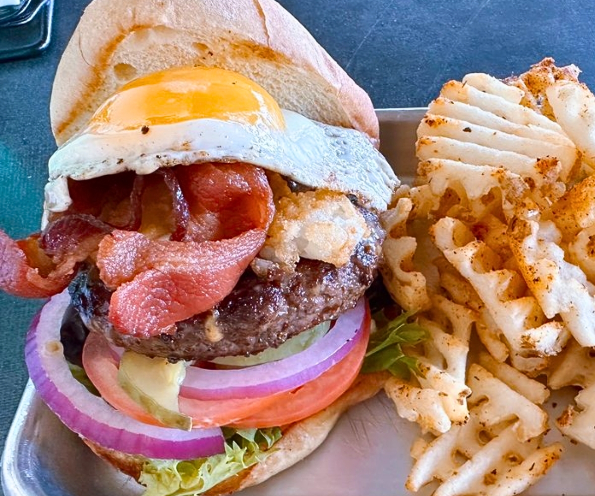Rise N Grind Burger at Black Barley Kitchen & Taphouse in Kathleen, Georgia