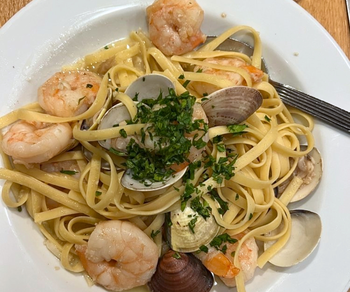 Tequila Seafood Pasta at Liberty Street Kitchen in Pella, Iowa