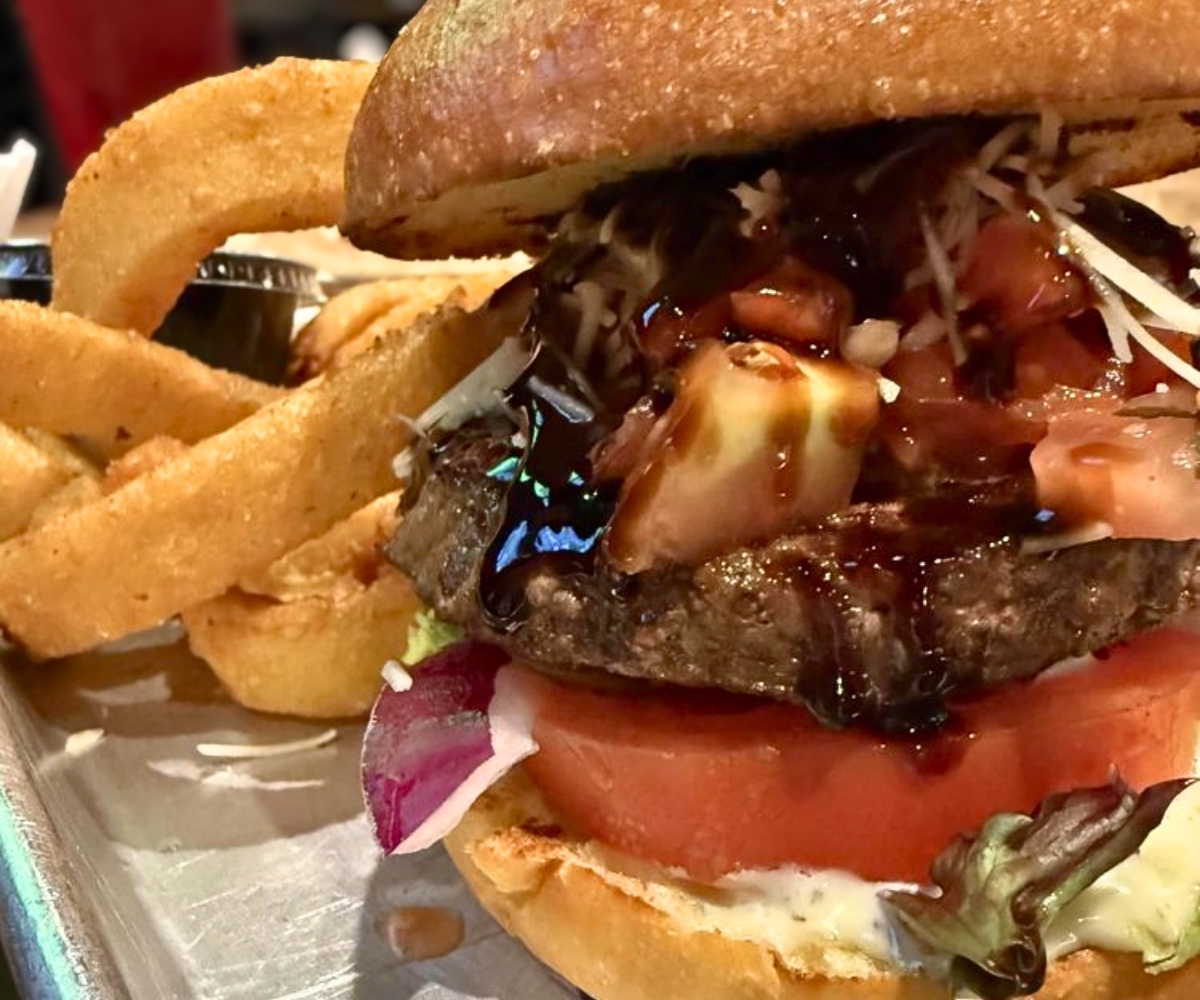 Bruschetta Burger at Black Barley Kitchen & Taphouse in Kathleen, Georgia