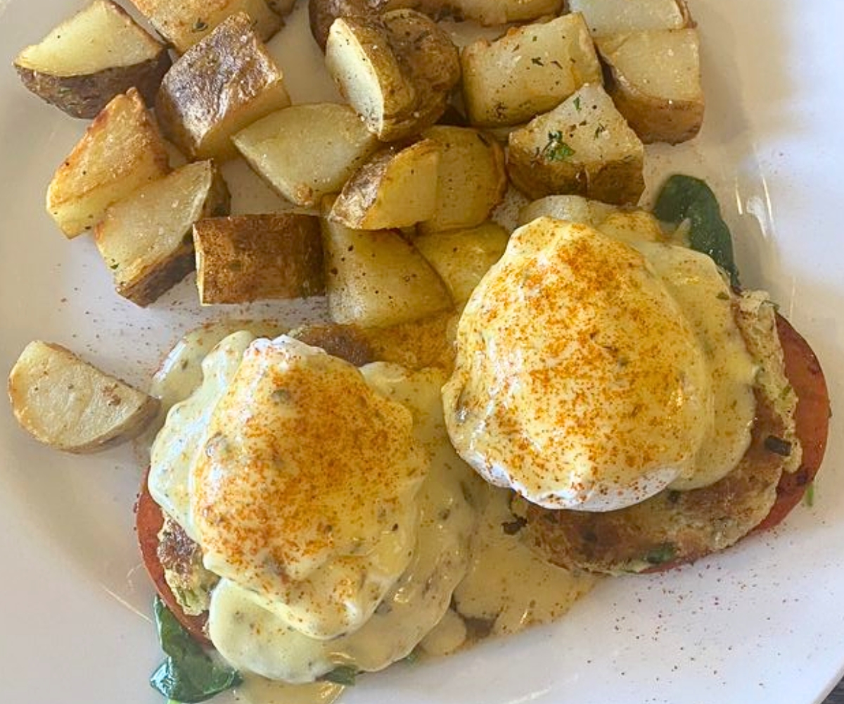 Crab Benedict at The Middle Fork in Lander, Wyoming