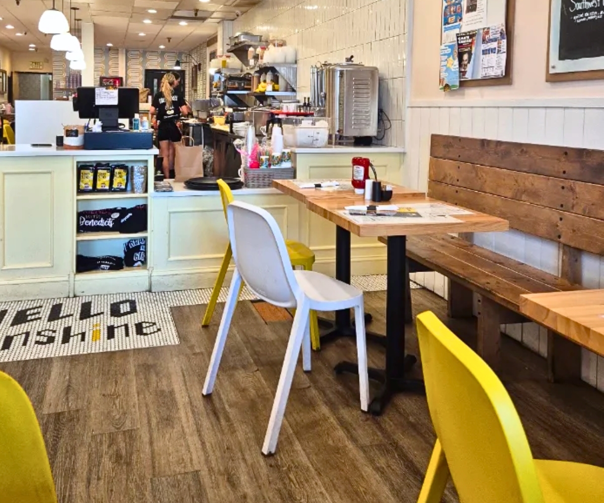 interior of Sunny Day Cafe in Bel Air, MD