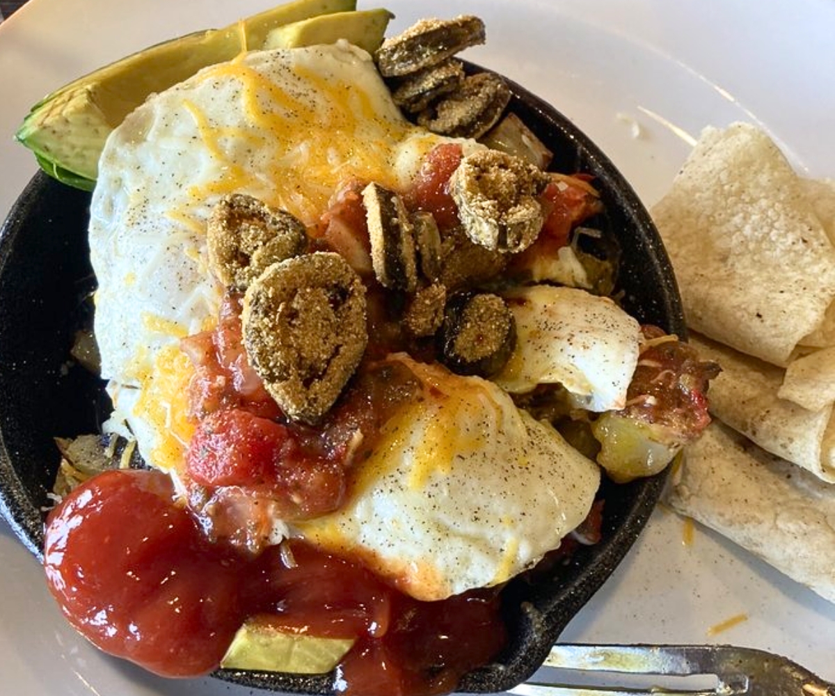 huevos rancheros at The Middle Fork in Lander, WY