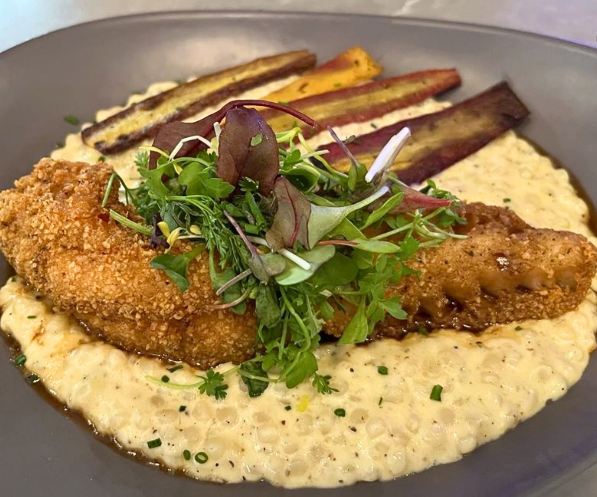 Walleye L'orange at Draft + Table Argenta in North Little Rock, Arkansas