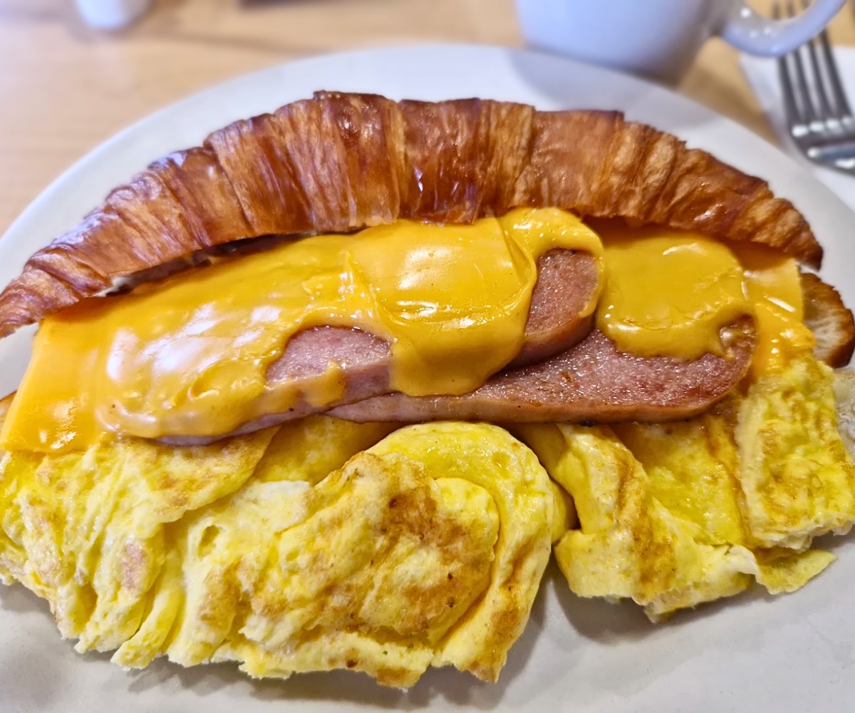 croissant at Rise and Shine Cafe in Mililani, HI