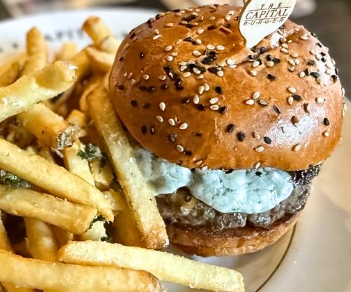Blue Cheese and Black Truffle Burger at The Capital Burger in Washington, DC