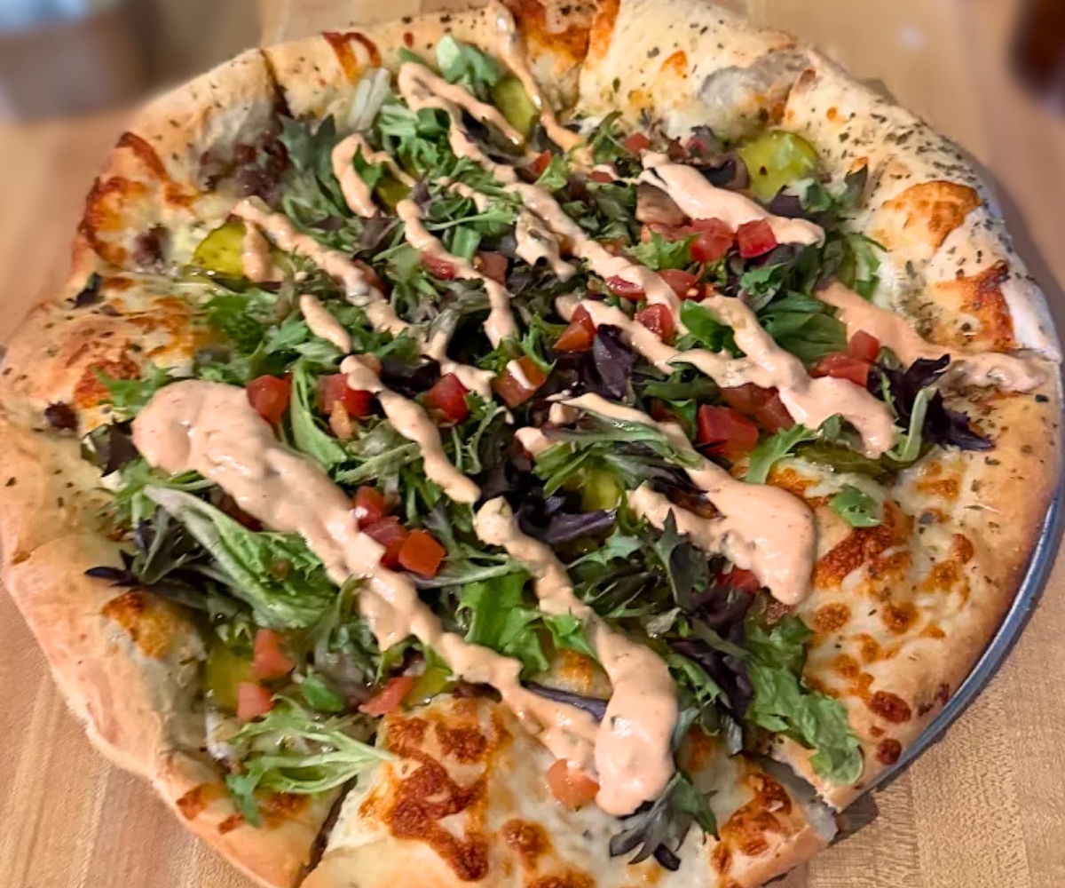 Taco Pizza at Trail Rider in Cedar Crest, New Mexico