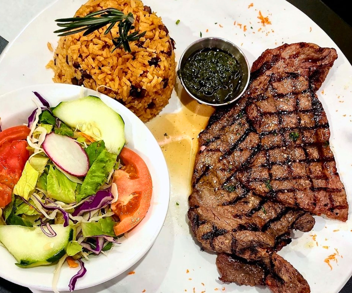 Palomilla steak at Yarumba Restaurant & Lounge in Miami Gardens, FL