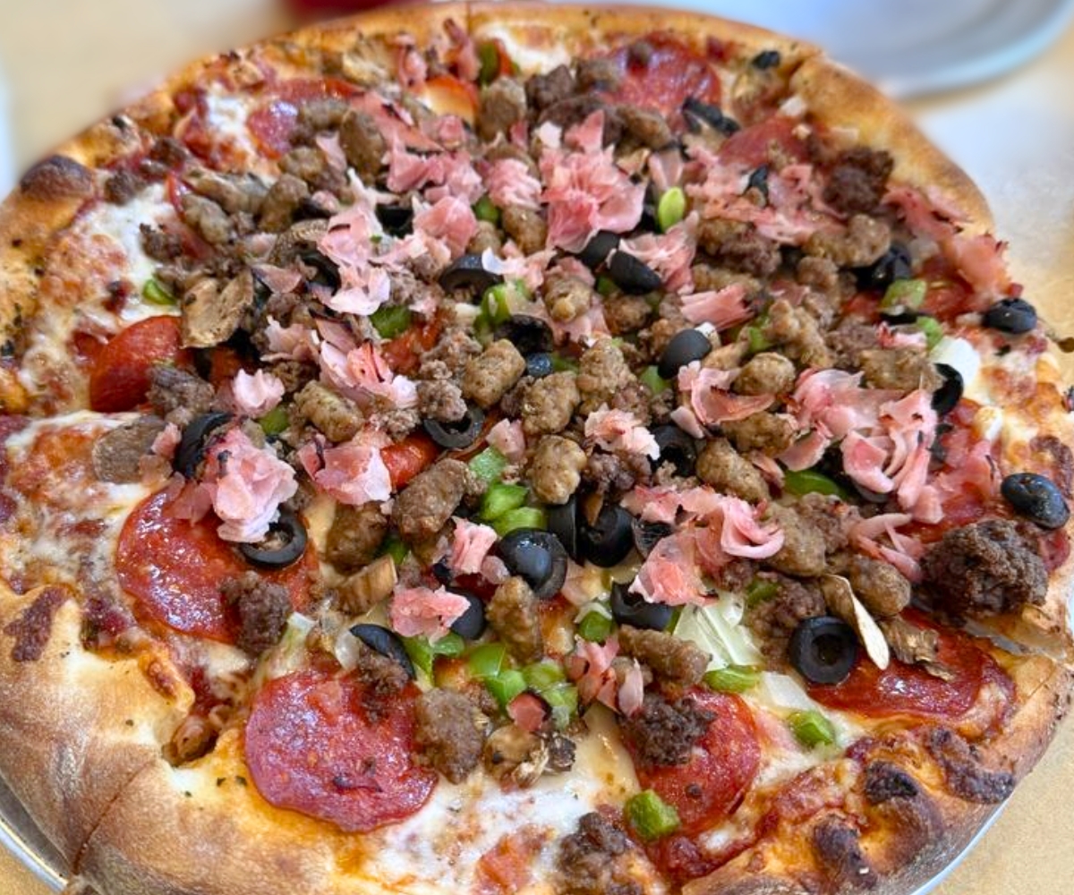 Meat Lovers Pizza at Trail Rider in Cedar Crest, New Mexico
