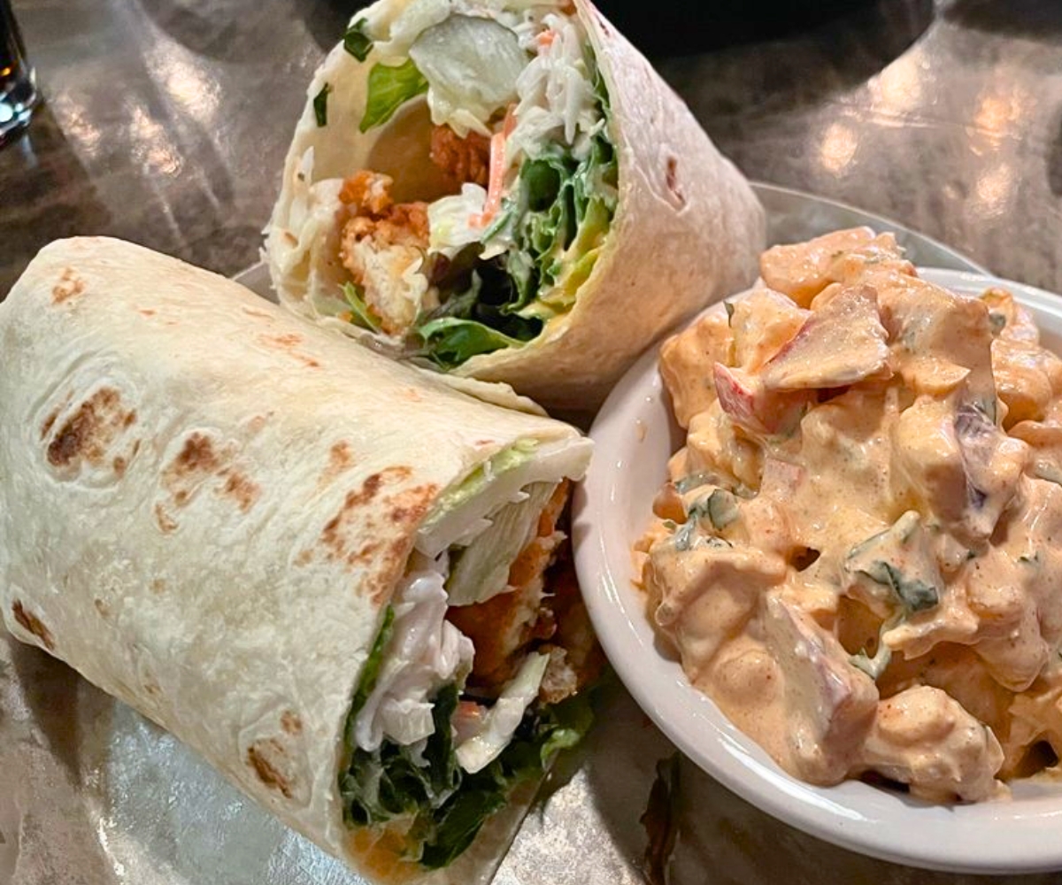 Nashville Hot Chicken Burrito at Black Sheep Burrito and Brews in Charleston, WV
